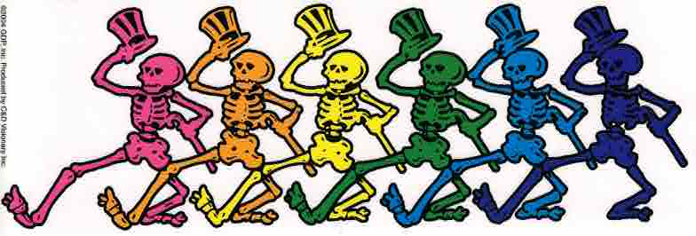 Grateful Dead Dancing Skeletons decal