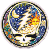 Night and Day Steal Your Face - Grateful Dead - Window Sticker / Decal (5" Circular)
