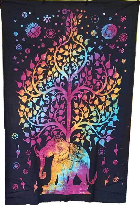 Elephant Tree of Life Tapestry 54" x 86"