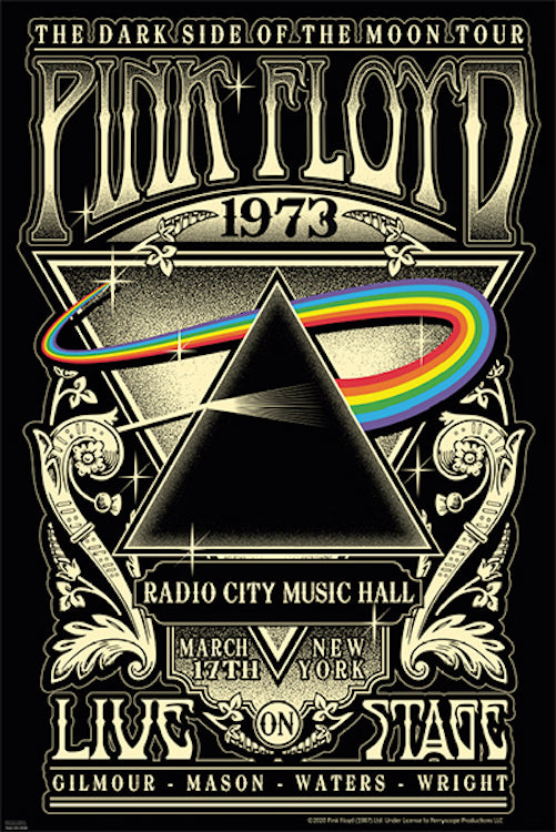 Pink Floyd 1973 Radio City Music Hall Poster 24" x 36"