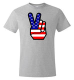 American Peace Hand Sign Value T-Shirt