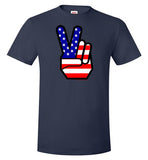 American Peace Hand Sign Value T-Shirt