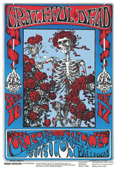 Grateful Dead Bertha Skull and Roses Poster 24" x 36"