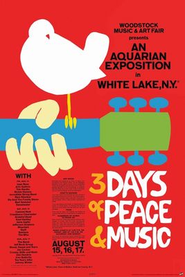 Woodstock 3 Days of Peace and Music 24" x 36" Poster