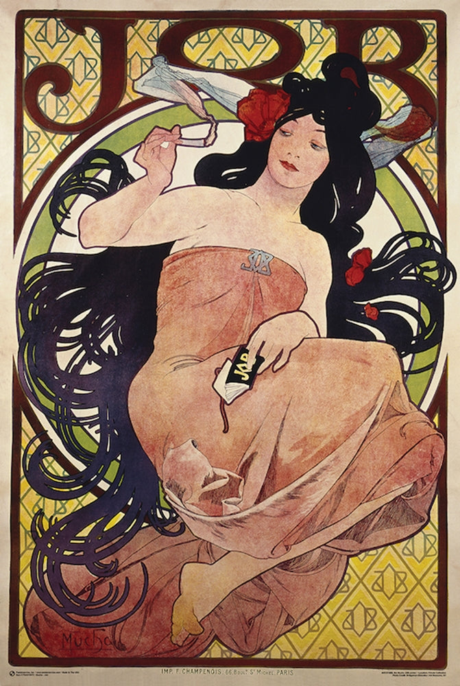 Job Rolling Papers A. Mucha Poster 24" x 36"