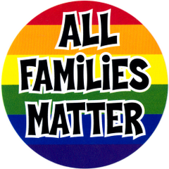 All Families Matter - Bumper Sticker / Decal (4.75" X 4.75")