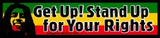 Get Up! Stand Up for Your Rights - Bob Marley - Bumper Sticker / Decal (9.5" X 2.25")