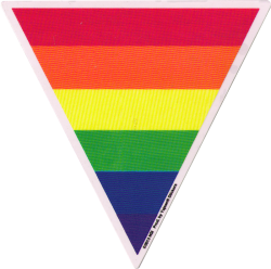 Triangle Rainbow - Window Sticker (5" X 6")