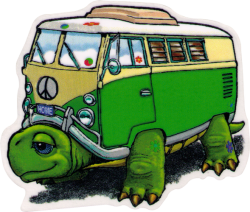 Turtle Van - Window Sticker (5" x 4")
