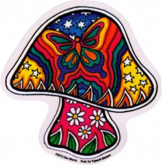 Butterfly Mushroom - Window Sticker / Decal (4" x 4")