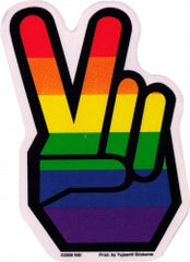 Pride Peace Fingers - Window Sticker / Decal (3.5" X 5")