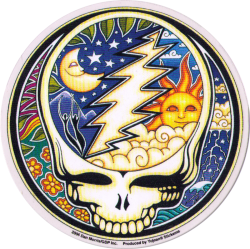 Night and Day Steal Your Face - Grateful Dead - Window Sticker / Decal (5" Circular)