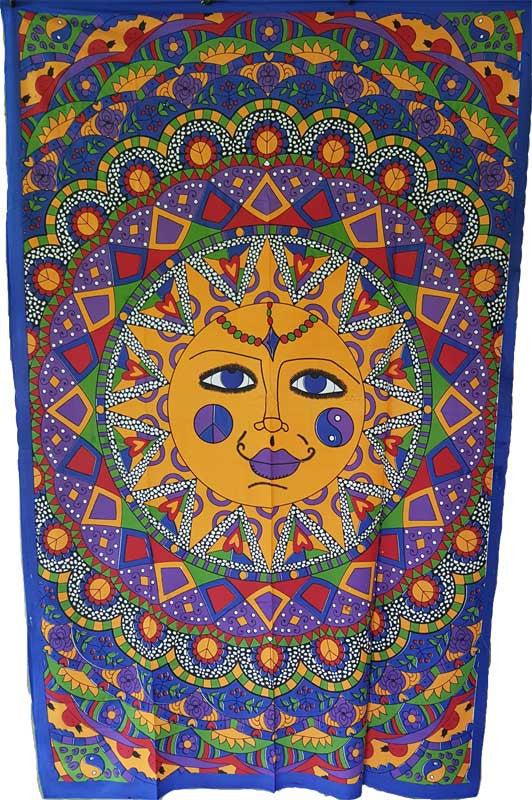 Multi Color Sun Tapestry 54" x 86"
