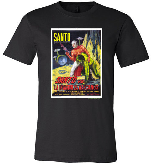 Santo vs La Invasion de los Marcianos Premium T-Shirt